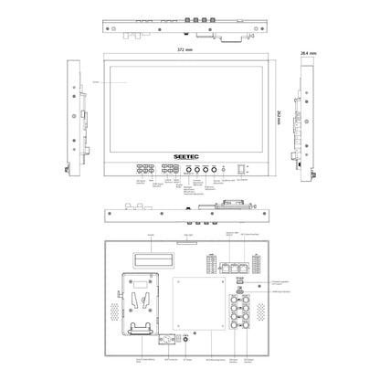 SEETEC ATEM156S 15.6 inch 3G-SDI HDMI Full HD 1920x1080P Multi-camera Broadcast Monitor(AU Plug) - Camera Accessories by SEETEC | Online Shopping UK | buy2fix