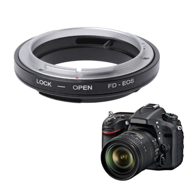 FD-EOS Lens Mount Stepping Ring for Canon FD Lens to EOS EF Lens (Black) - Camera Accessories by buy2fix | Online Shopping UK | buy2fix