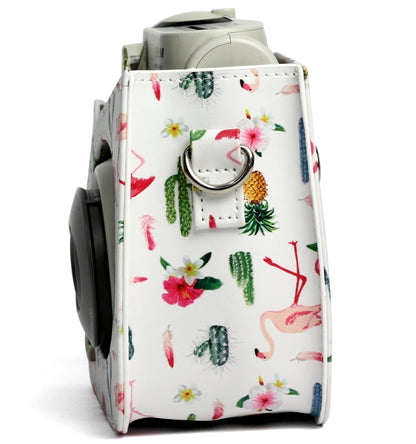 Flamingo Cactus Pattern PU Leather Protective Camera Case Bag For FUJIFILM Instax Mini 7S / 7C Camera - Camera Accessories by buy2fix | Online Shopping UK | buy2fix