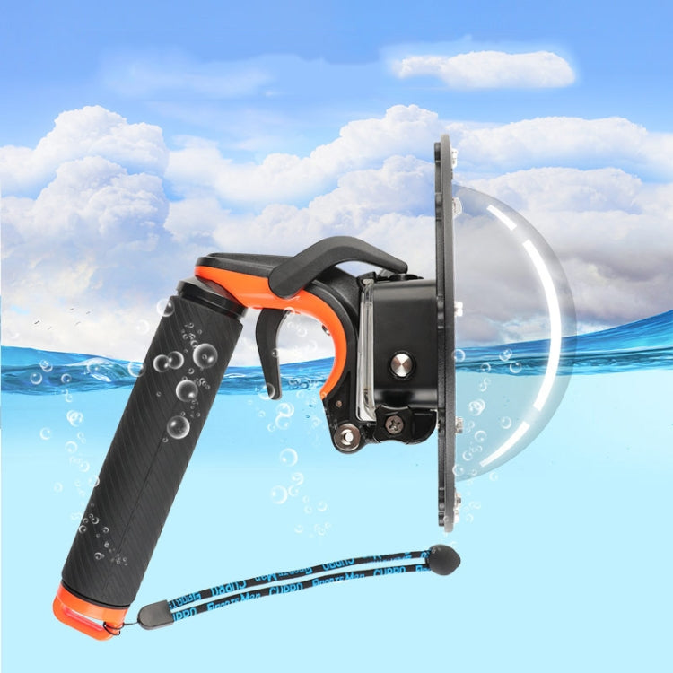 Shutter Trigger + Dome Port Lens Transparent Cover + Floating Hand Grip Diving Buoyancy Stick with Adjustable Anti-lost Strap & Screw & Wrench for GoPro HERO7 /6 /5 - DJI & GoPro Accessories by buy2fix | Online Shopping UK | buy2fix