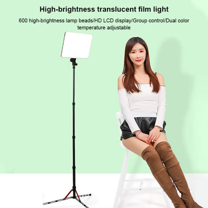 TRIOPO TTV-600 36+36W 5500-3200K 600 LEDs Flat Fill Light with Remote Control & Display - Selfie Light by TRIOPO | Online Shopping UK | buy2fix