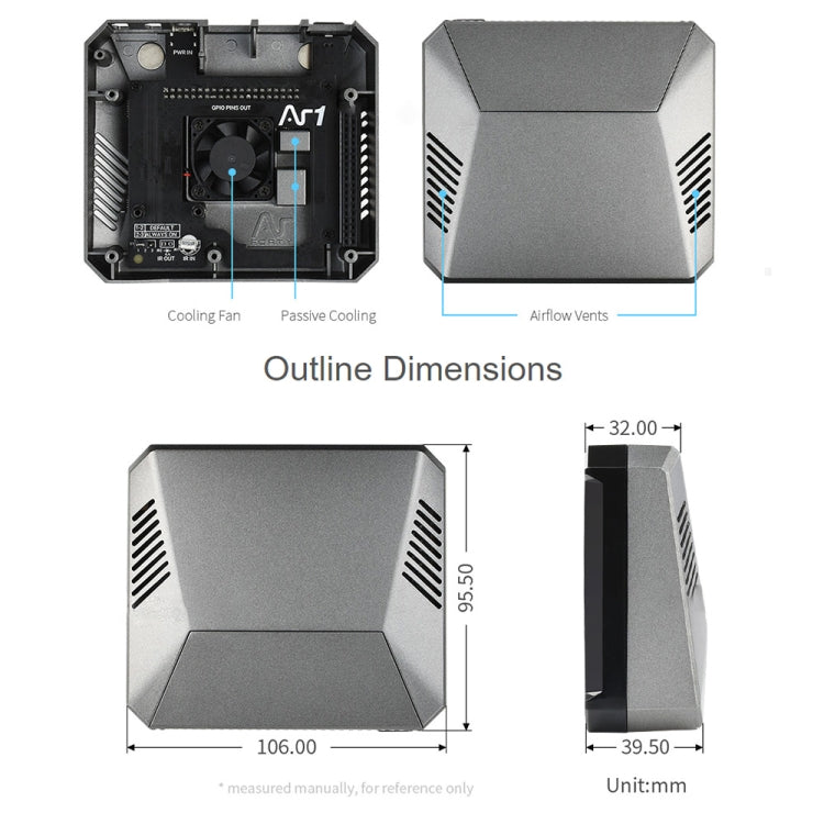 Waveshare Argon One M.2 Aluminum Case For Raspberry Pi 4, with M.2 Expansion Slot - Modules Expansions Accessories by WAVESHARE | Online Shopping UK | buy2fix