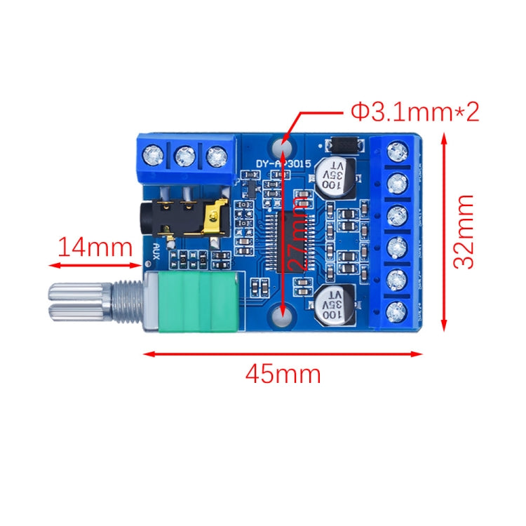 30Wx2 High-Power Stereo Digital Amplifier Board 12V/24V Power Supply DIY Power Amplification Module - Consumer Electronics by buy2fix | Online Shopping UK | buy2fix