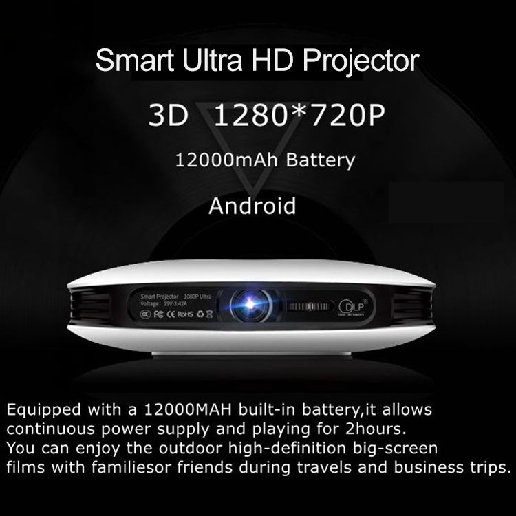 Wejoy DL-S9 220 Lumens 1280x720 720P Android 6.0 HD Bluetooth WiFi Smart Laser 3D Projector, Support HDMI / USB x 2 / TF Card - LED Projector by WEJOY | Online Shopping UK | buy2fix