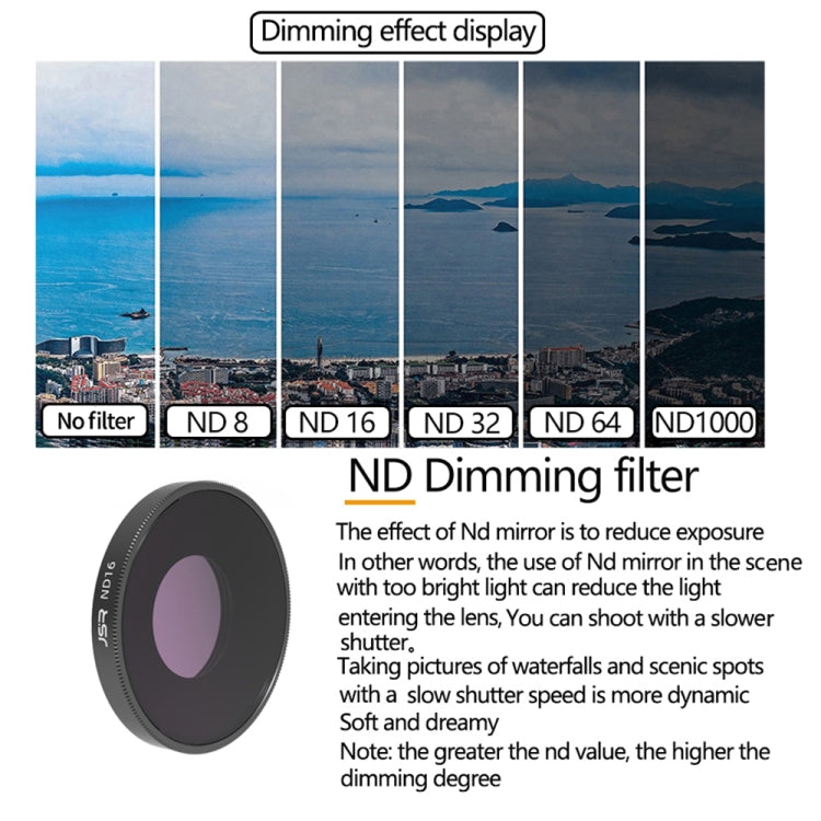 JSR 3 in 1 CPL ND8 ND16 Lens Filter For DJI Osmo Action 3 - Lens Filter by JSR | Online Shopping UK | buy2fix