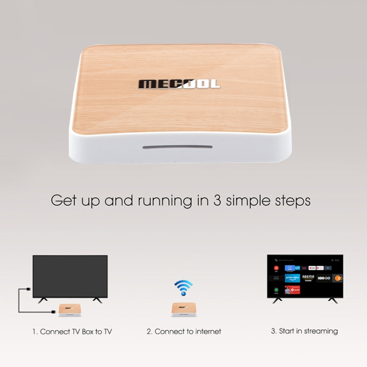 MECOOL KM6 4K Smart TV BOX Android 10.0 Media Player with Remote Control, Amlogic S905X4 Quad Core ARM Cortex A55, RAM: 4GB, ROM: 64GB, Support WiFi, Bluetooth, Ethernet, UK Plug - Amlogic S905 by MECOOL | Online Shopping UK | buy2fix