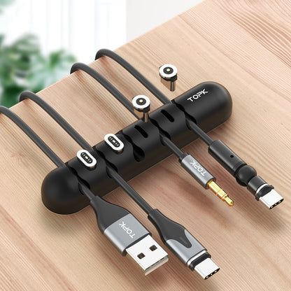 TOPK L35 Desktop Cable Organizer Data Cable Earphone Storage Cable Fixer Magnetic Head Storage Cable Organizer - Cable Organizer by TOPK | Online Shopping UK | buy2fix