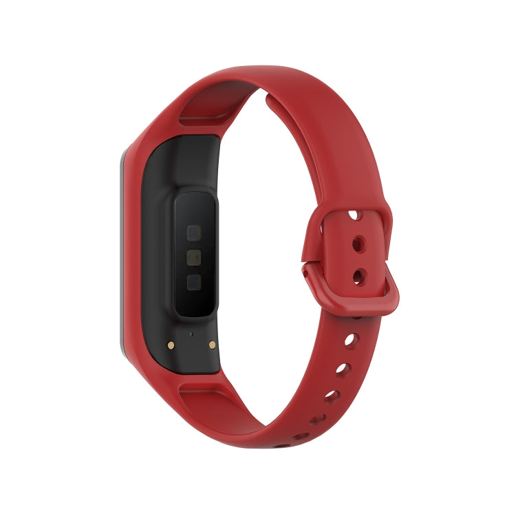 For Samsung Galaxy Fit 2 Silicone Watch Band(Red) - Smart Wear by buy2fix | Online Shopping UK | buy2fix