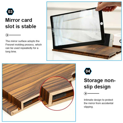 12 Inch Log HD Mobile Phone Screen Amplifier(Golden Wood Grain) - Screen Magnifier by buy2fix | Online Shopping UK | buy2fix