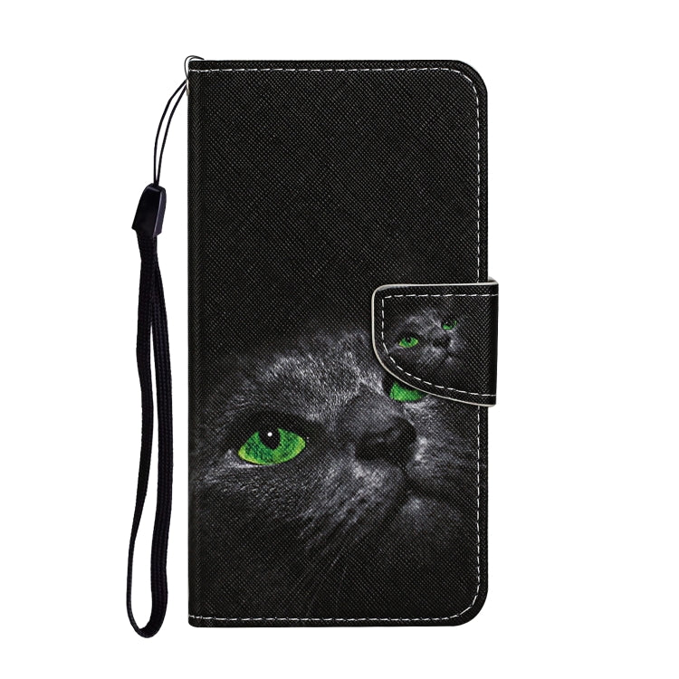 For Samsung Galaxy A02s(EU Edition) Colored Drawing Pattern Horizontal Flip Leather Case with Holder & Card Slots & Wallet & Lanyard(Black Cat) - Galaxy Phone Cases by ViLi | Online Shopping UK | buy2fix