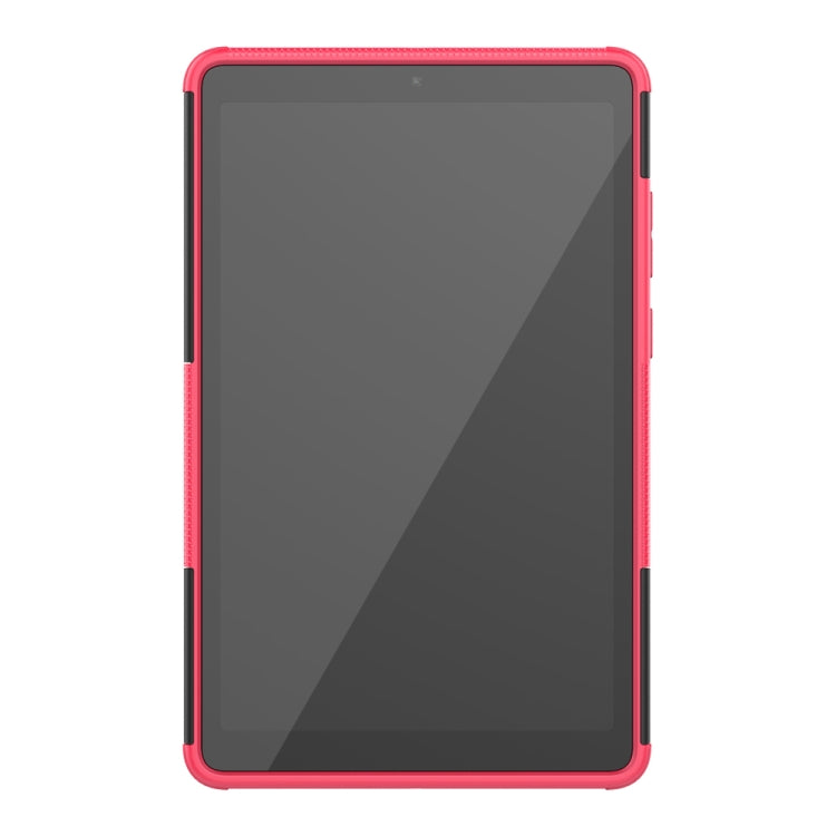 For Lenovo Tab M8 (2020) TB-8705F 8.0 inch Tire Texture Shockproof TPU+PC Protective Case with Holder(Pink) - Mobile Accessories by buy2fix | Online Shopping UK | buy2fix