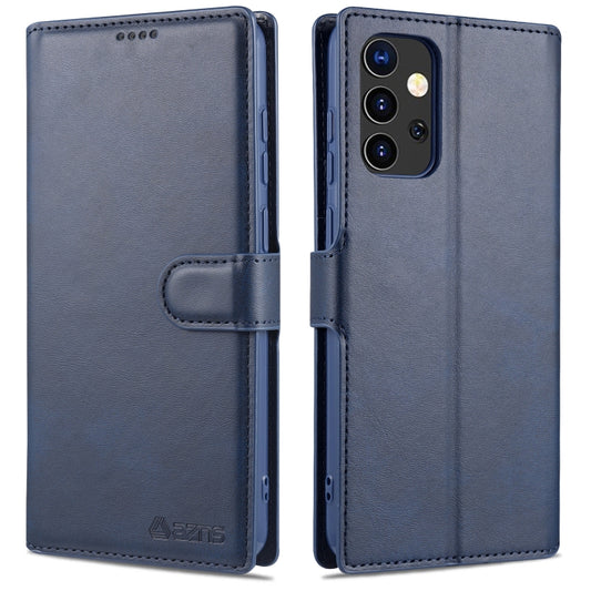 For Samsung Galaxy A52 5G / 4G AZNS Calf Texture Horizontal Flip Leather Case with Holder & Card Slots & Wallet & Photo Frame(Blue) - Galaxy Phone Cases by AZNS | Online Shopping UK | buy2fix