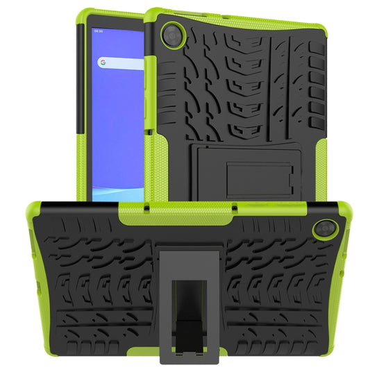For Lenovo Tab M10 HD Gen 2 (TB-X306F) Tire Texture TPU+PC Shockproof Case with Holder(Green) - For Lenovo by buy2fix | Online Shopping UK | buy2fix