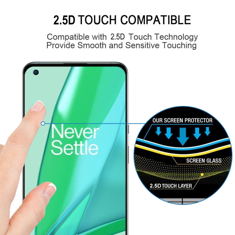 For OnePlus 9 Pro Edge Glue 9H HD 3D Curved Edge Tempered Glass Film(Black) - OnePlus Tempered Glass by buy2fix | Online Shopping UK | buy2fix