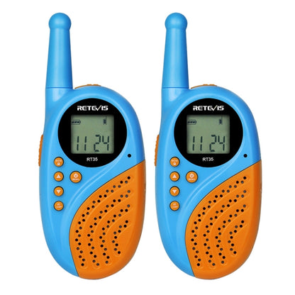 1 Pair RETEVIS RT35 0.5W US Frequency 462.550-467.7125MHz 22CH Handheld Children Walkie Talkie(Blue) - Children by RETEVIS | Online Shopping UK | buy2fix