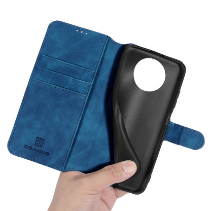 For Xiaomi Redmi Note 9T 5G DG.MING Retro Oil Side Horizontal Flip Leather Case with Holder & Card Slots & Wallet(Blue) - Xiaomi Cases by DG.MING | Online Shopping UK | buy2fix