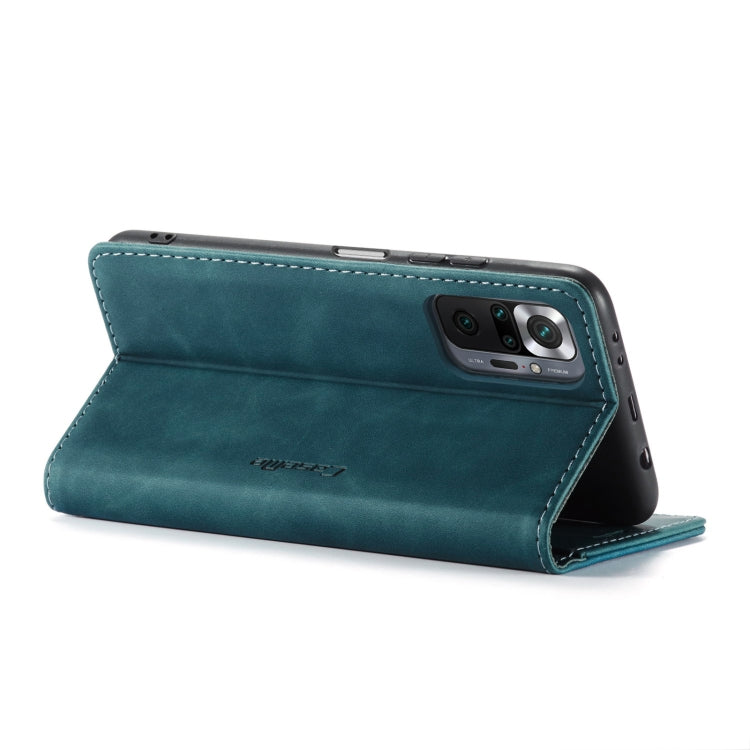 For Xiaomi Redmi Note 10 Pro 4G / Note 10 Pro Max CaseMe 013 Multifunctional Horizontal Flip Leather Case with Holder & Card Slot & Wallet(Blue) - Xiaomi Cases by CaseMe | Online Shopping UK | buy2fix