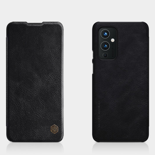 For OnePlus 9 (IN/CN Version) NILLKIN QIN Series Crazy Horse Texture Horizontal Flip Leather Case with Card Slot(Black) - OnePlus Cases by NILLKIN | Online Shopping UK | buy2fix