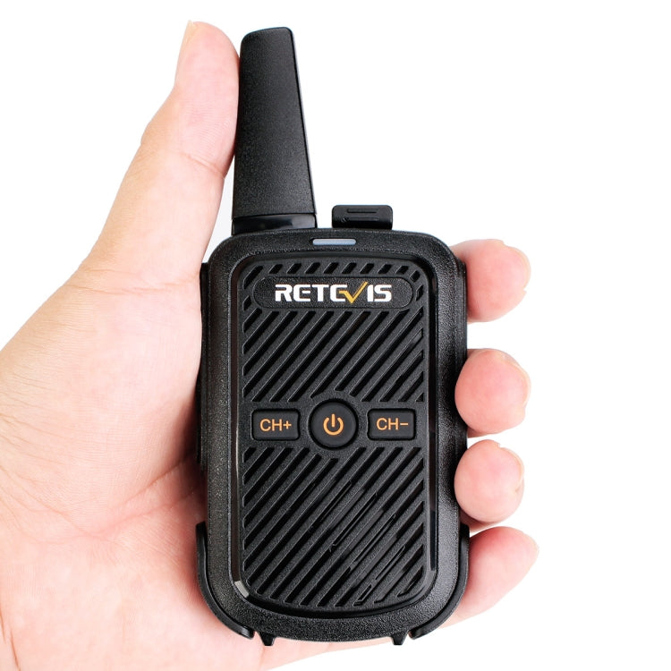 RETEVIS RT15 400-470MHz 16CHS Mini Two Way Radio Walkie Talkie, EU Plug(Black) - Handheld Walkie Talkie by RETEVIS | Online Shopping UK | buy2fix