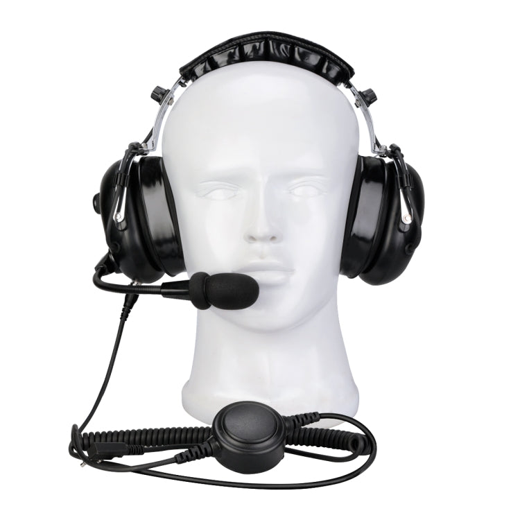 RETEVIS EH070K 2 Pin Adjustable Volume Binaural Noise Reduction Headphone Microphone - Microphones & Headsets by RETEVIS | Online Shopping UK | buy2fix