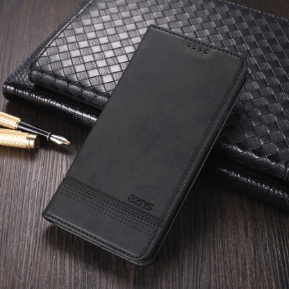 For Xiaomi Redmi Note 10 5G AZNS Magnetic Calf Texture Horizontal Flip Leather Case with Card Slots & Holder & Wallet(Black) - Xiaomi Cases by AZNS | Online Shopping UK | buy2fix