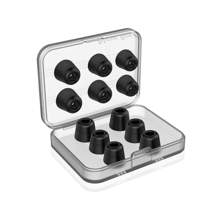 6 Pairs New Bee NB-M1 Slow Rebound Memory Foam Ear Caps with Storage Box, Suitable for 5mm-7mm Earphone Plugs(Black) - Apple Accessories by New Bee | Online Shopping UK | buy2fix