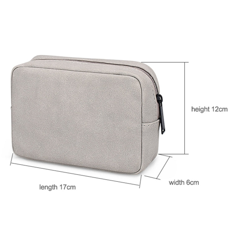 DY04 Portable Digital Accessory Frosted PU Bag(Dark Grey) - Digital Storage Bag by buy2fix | Online Shopping UK | buy2fix