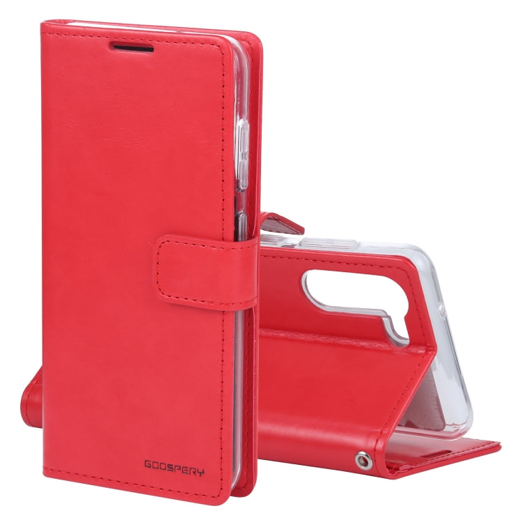 For Samsung Galaxy S21 FE GOOSPERY BLUE MOON Crazy Horse Texture Horizontal Flip Leather Case with Holder & Card Slot & Wallet(Red) - Galaxy Phone Cases by GOOSPERY | Online Shopping UK | buy2fix