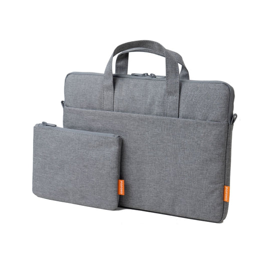 POFOKO A530 Series Portable Laptop Bag with Small Bag & Removable Strap, Size:14-15.4 inch(Light Gray) - 15 inch by POFOKO | Online Shopping UK | buy2fix