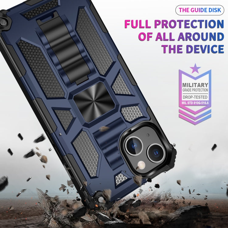 For iPhone 13 Pro Armor Shockproof TPU + PC Magnetic Protective Case with Holder (Gold) - iPhone 13 Pro Cases by buy2fix | Online Shopping UK | buy2fix