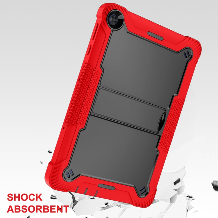 For Huawei MatePad T 10s Silicone + PC Shockproof Protective Case with Holder(Red + Black) - Huawei by buy2fix | Online Shopping UK | buy2fix