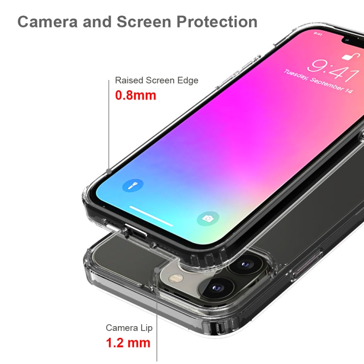 For iPhone 13 Pro Max Shockproof Scratchproof TPU + Acrylic Protective Case (Black) - iPhone 13 Pro Max Cases by buy2fix | Online Shopping UK | buy2fix