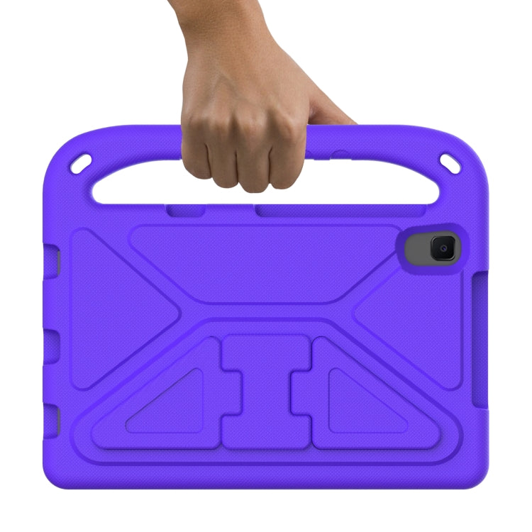 For Huawei MediaPad M5 Lite 8.0 inch Handle Portable EVA Shockproof Anti Falling Protective Case with Triangle Holder(Purple) - Huawei by buy2fix | Online Shopping UK | buy2fix