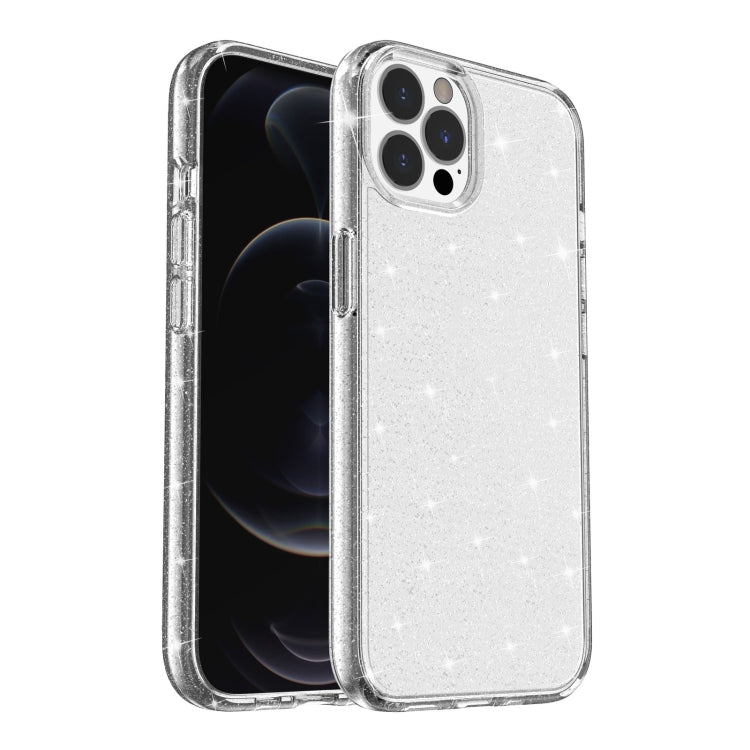 For iPhone 13 Pro Max Shockproof Terminator Style Glitter Powder Protective Case (White) - iPhone 13 Pro Max Cases by buy2fix | Online Shopping UK | buy2fix