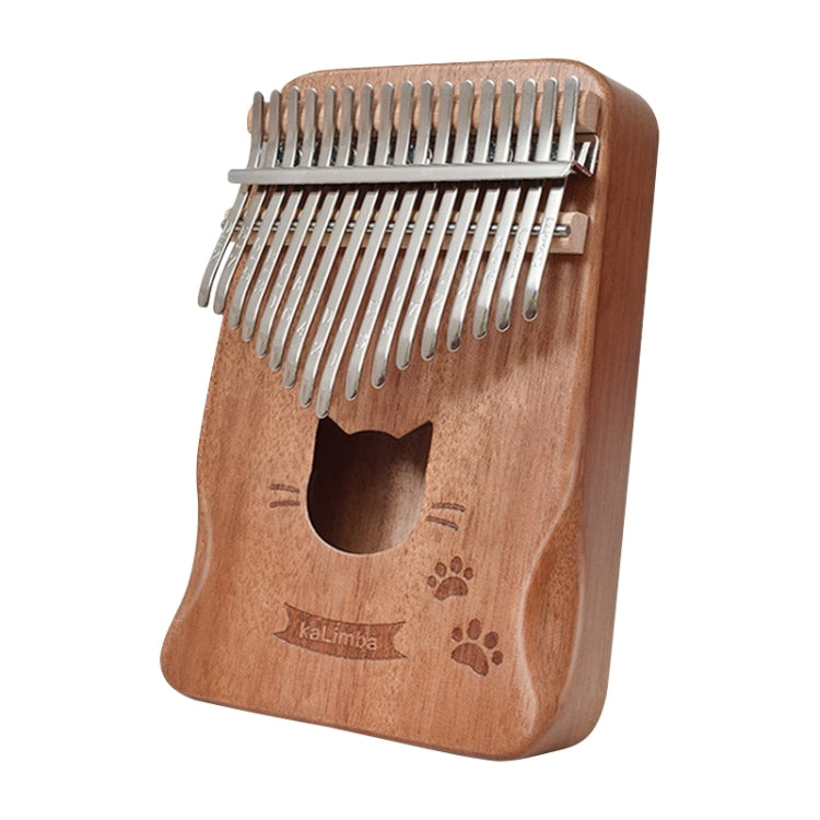 17 Tone Acacia Wood Thumb Piano Kalimba Musical Instruments(Coffee-Cat) - Keyboard Instruments by buy2fix | Online Shopping UK | buy2fix