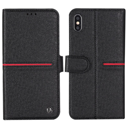 For iPhone XR GEBEI Top-grain Leather Horizontal Flip Protective Case with Holder & Card Slots & Wallet & Photo Frame(Black) - More iPhone Cases by GEBEI | Online Shopping UK | buy2fix