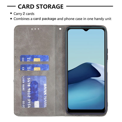 For vivo Y20 Rhombus Texture Horizontal Flip Magnetic Leather Case with Holder & Card Slots(Grey) - OPPO & vivo Accessories by buy2fix | Online Shopping UK | buy2fix