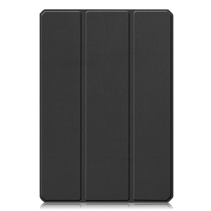 For Xiaomi Pad 5 / 5 Pro Custer Texture Horizontal Flip Leather Case with Three-folding Holder & Sleep / Wake-up Function(Black) - Xiaomi Accessories by buy2fix | Online Shopping UK | buy2fix