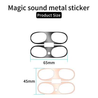 For Beats Studio Buds Wireless Bluetooth Earphone Magic Sound Metal Protective Sticker(Silver) - Protective Sticker by buy2fix | Online Shopping UK | buy2fix