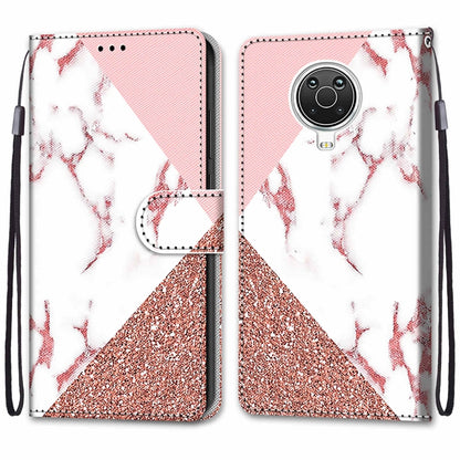 For Nokia G20 / G10 / 6.3 Coloured Drawing Cross Texture Horizontal Flip PU Leather Case with Holder & Card Slots & Wallet & Lanyard(Pink Stone Texture) - Mobile Accessories by buy2fix | Online Shopping UK | buy2fix