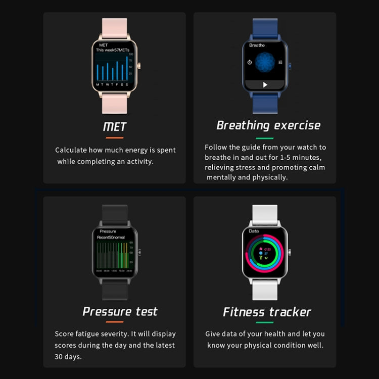 MX7 1.69 inch IPS Touch Screen IP68 Waterproof Smart Watch, Support Sleep Monitoring / Heart Rate Monitoring / Bluetooth Call / Body Temperature Monitoring(Blue) - Smart Wear by buy2fix | Online Shopping UK | buy2fix