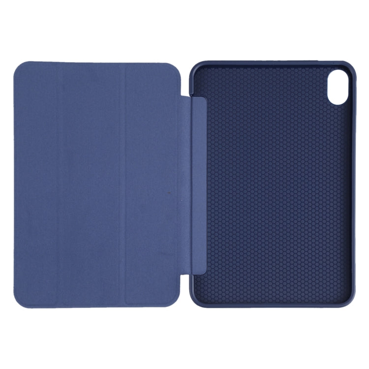 For iPad mini 6 GEBEI Shockproof Horizontal Flip Tablet Case with Three-folding Holder(Royal Blue) - iPad mini 6 Cases by GEBEI | Online Shopping UK | buy2fix