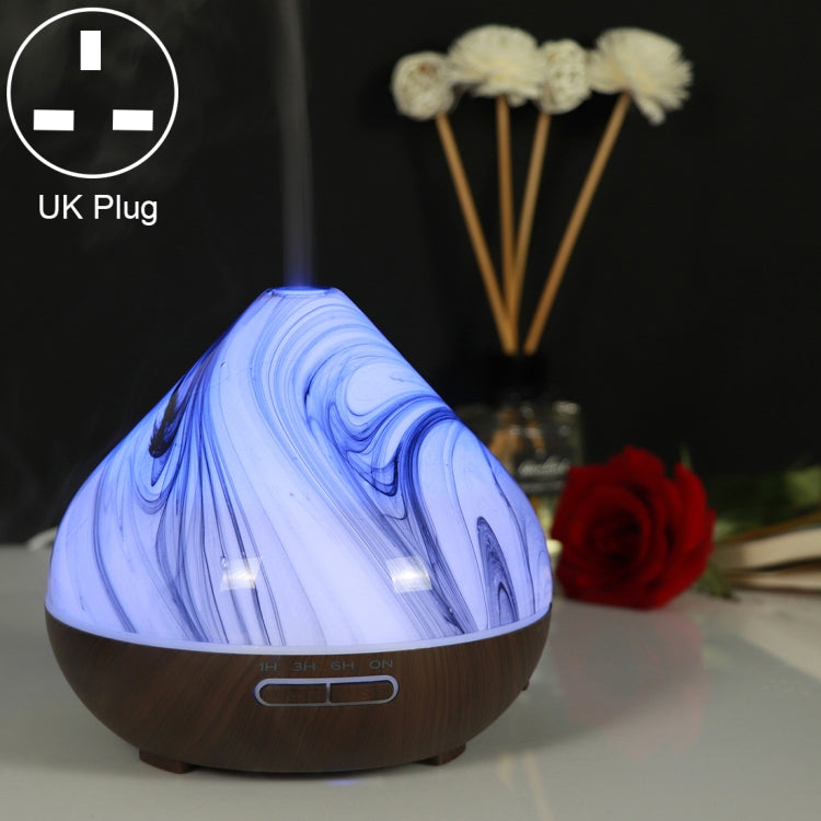 400ml Volcano Shape Humidifier Glass Aromatherapy Machine Automatic Alcohol Sprayer, Plug Specification:UK Plug(Coffee) - Home & Garden by buy2fix | Online Shopping UK | buy2fix