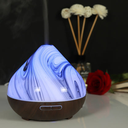 400ml Volcano Shape Humidifier Glass Aromatherapy Machine Automatic Alcohol Sprayer, Plug Specification:US Plug(Coffee) - Home & Garden by buy2fix | Online Shopping UK | buy2fix