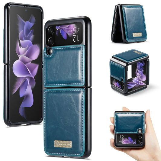 For Samsung Galaxy Z Flip3 5G CaseMe 003 Crazy Horse Texture Horizontal Flip Leather Phone Case(Green) - Samsung Accessories by CaseMe | Online Shopping UK | buy2fix