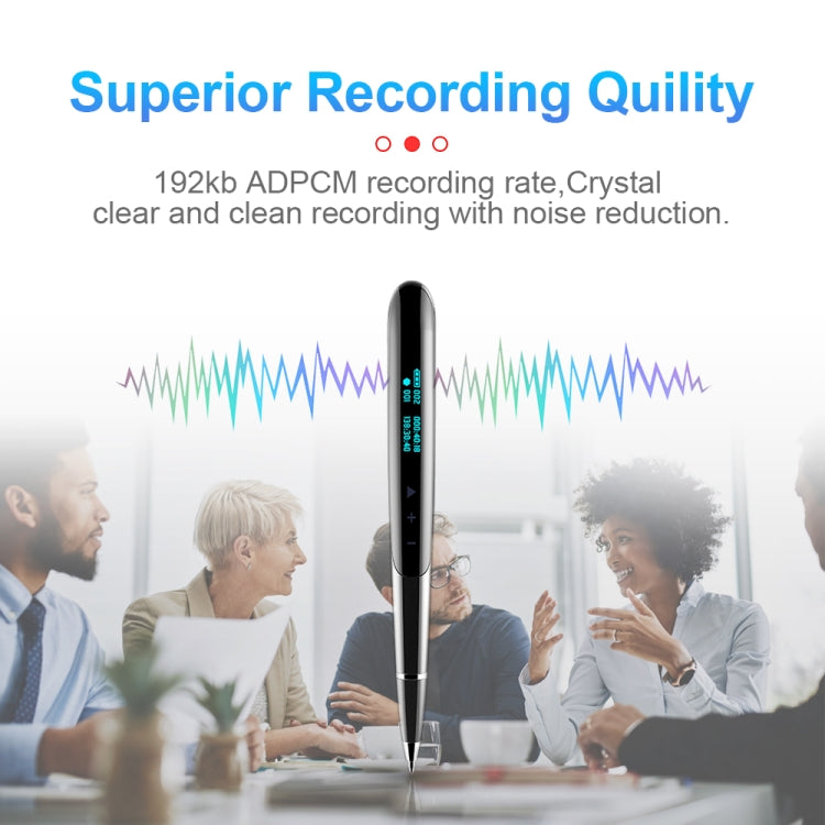 Q9 AI Intelligent High-definition Noise Reduction Conference Recording Pen Voice Control Recorder, Capacity:4GB(Black) - Security by buy2fix | Online Shopping UK | buy2fix