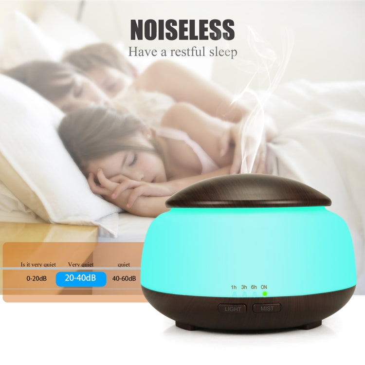 Wood Grain Humidifier Air Purifier Ultrasonic Atomization Household Aromatherapy Machine with Colorful LED Light Automatic Alcohol Sprayer, Plug Specification:US Plug(Light Brown) - Home & Garden by buy2fix | Online Shopping UK | buy2fix