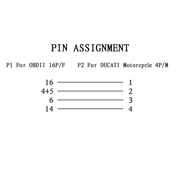 4 Pin OBD Cable for Ducati Motorcycle - In Car by buy2fix | Online Shopping UK | buy2fix