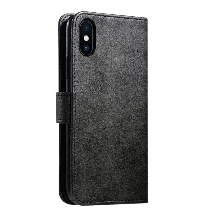 For iPhone X / XS GUSSIM Magnetic Horizontal Flip Leather Case with Holder & Card Slots & & Wallet(Black) - More iPhone Cases by GUSSIM | Online Shopping UK | buy2fix