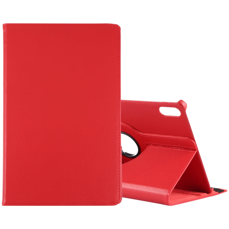 For Lenovo Tab P12 Pro 12.6 Litchi Texture Solid Color Leather Tablet Case(Red) - Lenovo by buy2fix | Online Shopping UK | buy2fix